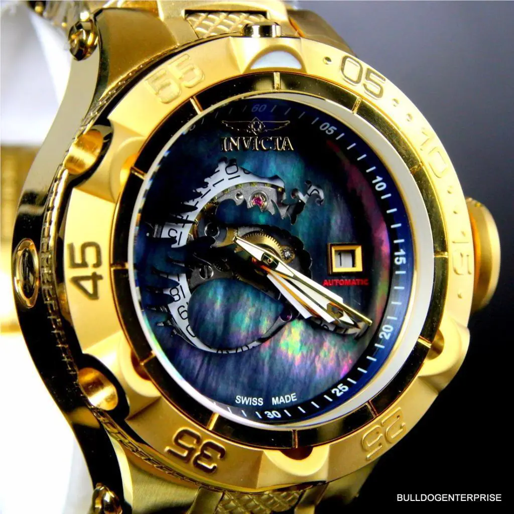 Invicta Subaqua Noma V Swiss Made Gold Plated Dragon Automatic SW200 Watch