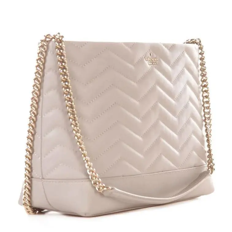 Kate Spade Reese Park Lorie Leather Convertible Bag Ash Gray/grey Sz: Medium