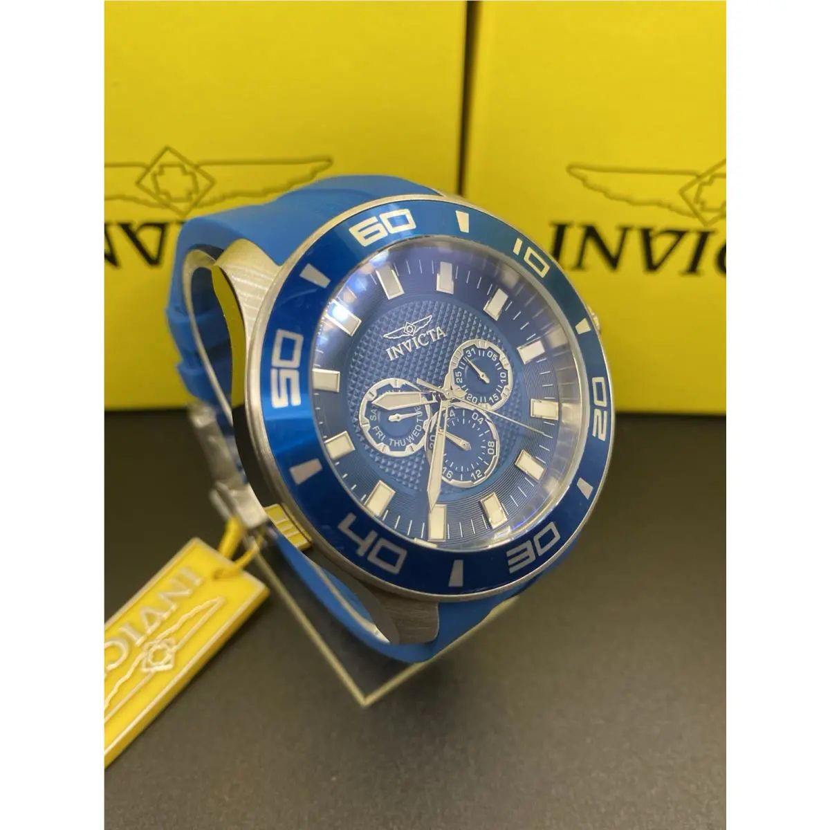 Invicta Men`s 50mm Pro Diver Quartz Blue Dial Blue/silver Tone SS Watch