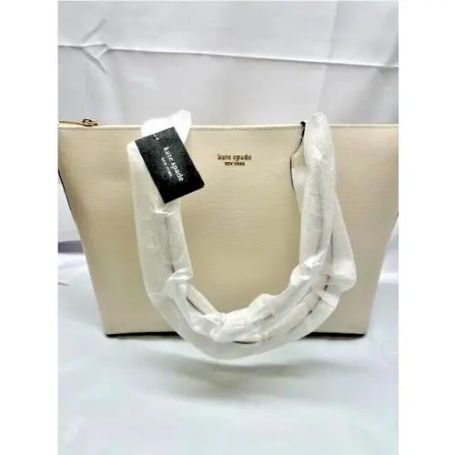 New York Bleecker Saffiano Leather Large Bag Tote-cream New by Kate Spade