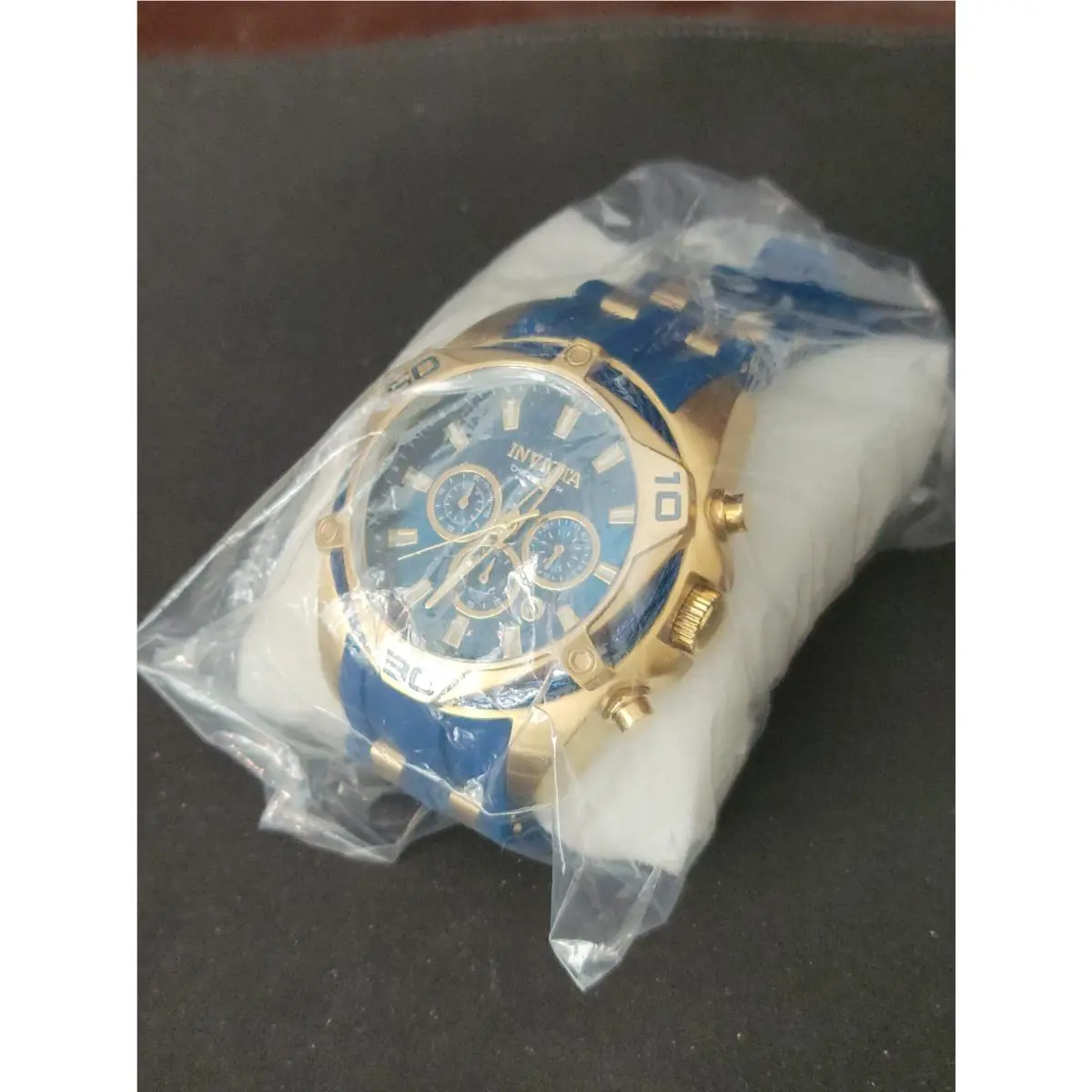 Invicta Bolt Chronograph 52mm Rose Gold Blue Dial Men’s Watch