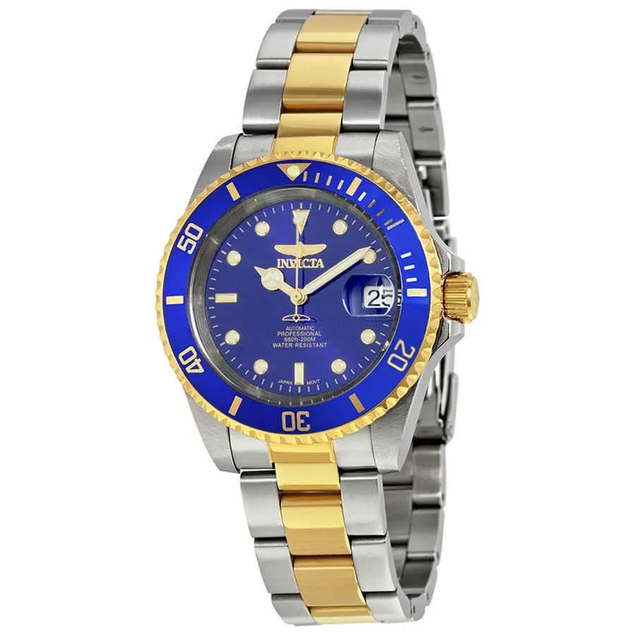 Mako Pro Diver Automatic Blue Dial Two-tone Men`s Watch 8928OB by Invicta