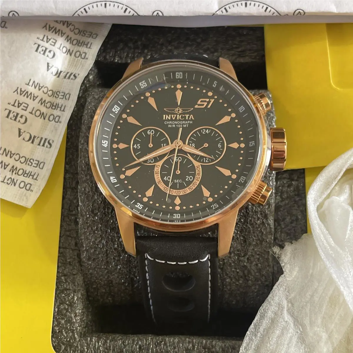 Invicta S1 Rally Chronograph Quartz Black Dial Men`s Watch 16013