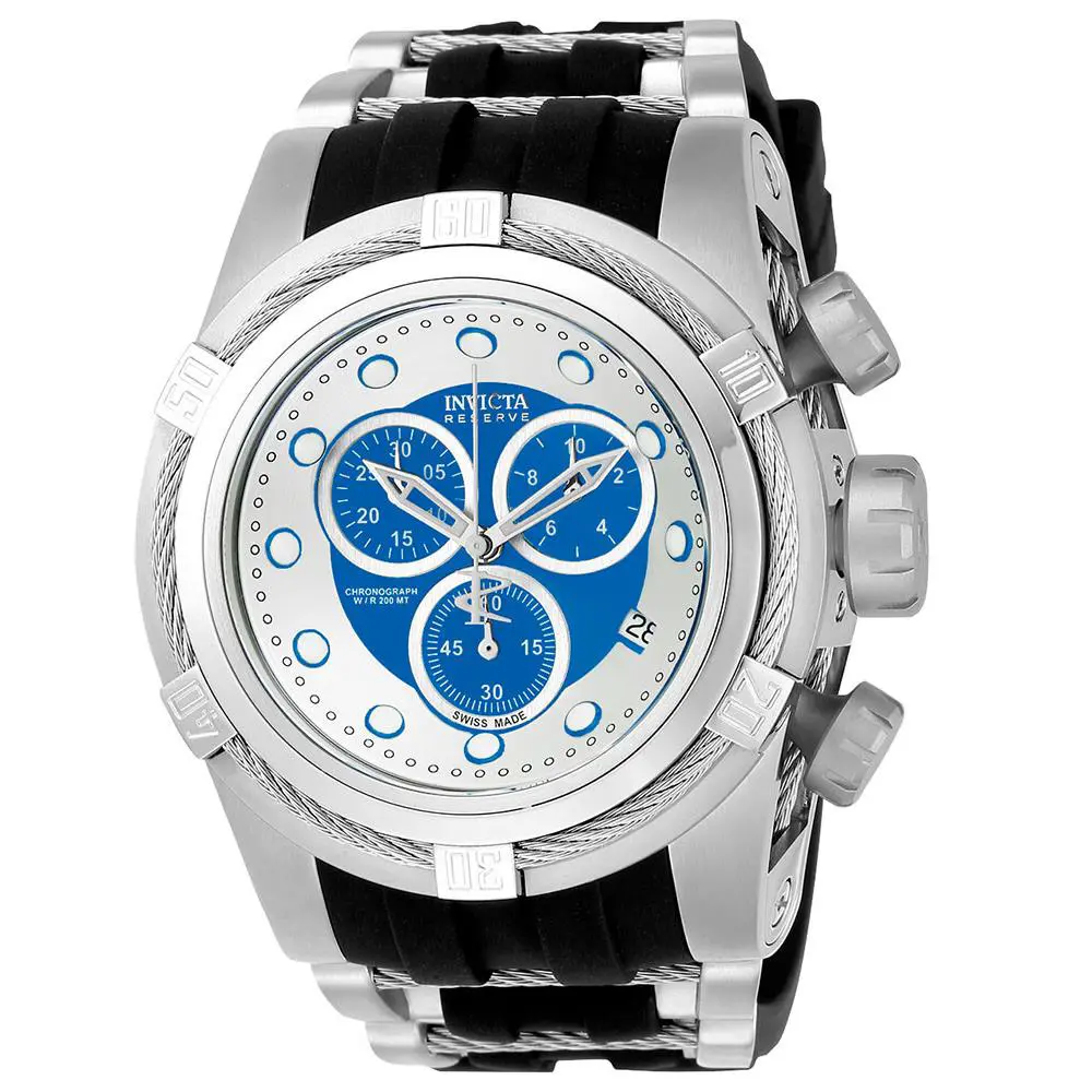 Invicta Bolt Zeus Zeus Men`s Quartz Stainless Steel Case Blue Silver Dial