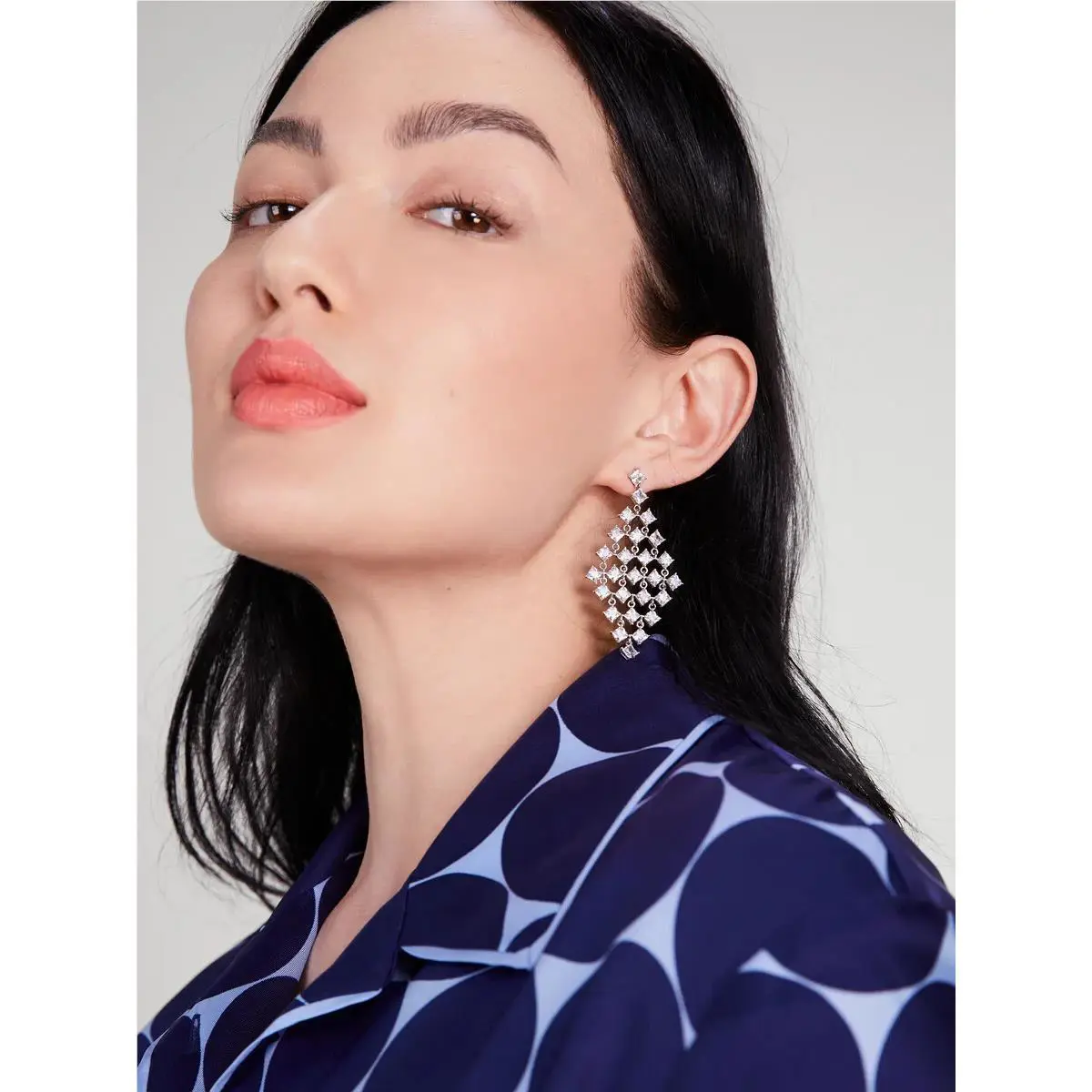 Kate Spade New York Magic Moment Statement Chandelier Silver CZ Earrings