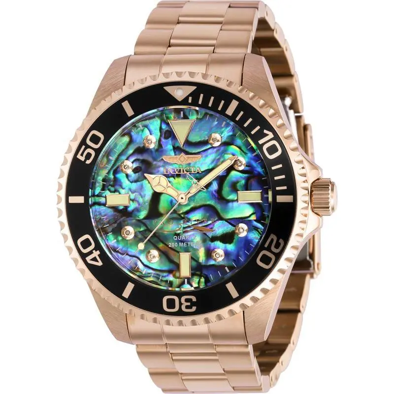 Invicta Pro Diver Men`s 47mm Rose Gold Flame Fusion Luminous Quartz Watch 39423