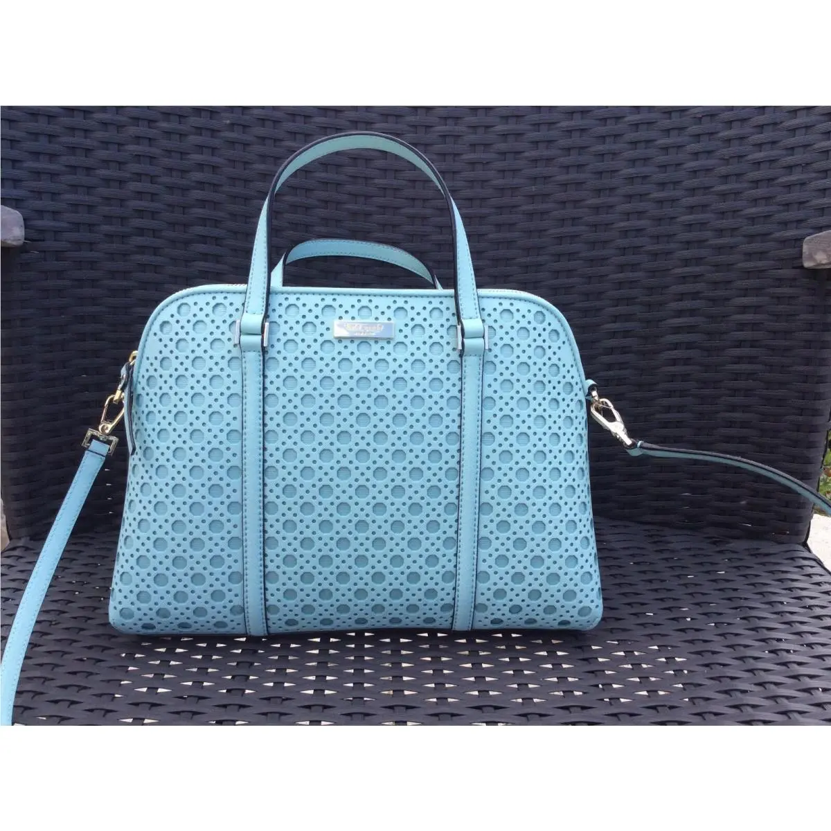 Kate Spade Newbury Lane Caining Small Rachelle Satchel Graceblue WKRU3659