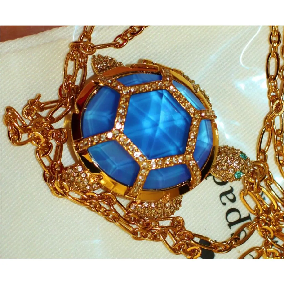 Kate Spade NY Jeweled Paradise Found Sea Turtle Locket Pendant Necklace