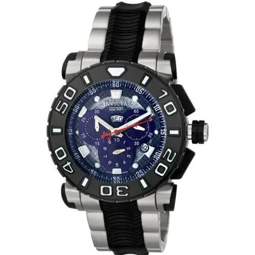 Swiss Made Invicta 6311 Reserve Ocean Hawk SS Blue Dial Chronograph Men`s Watch