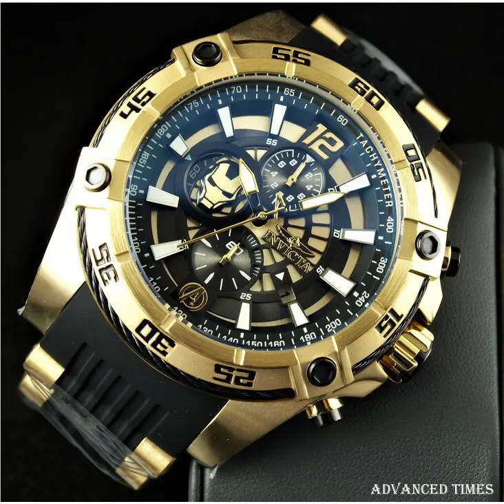 Invicta 26797 Men`s 54mm Marvel Iron Man Speedway Viper Ltd. Ed. Chrono Watch