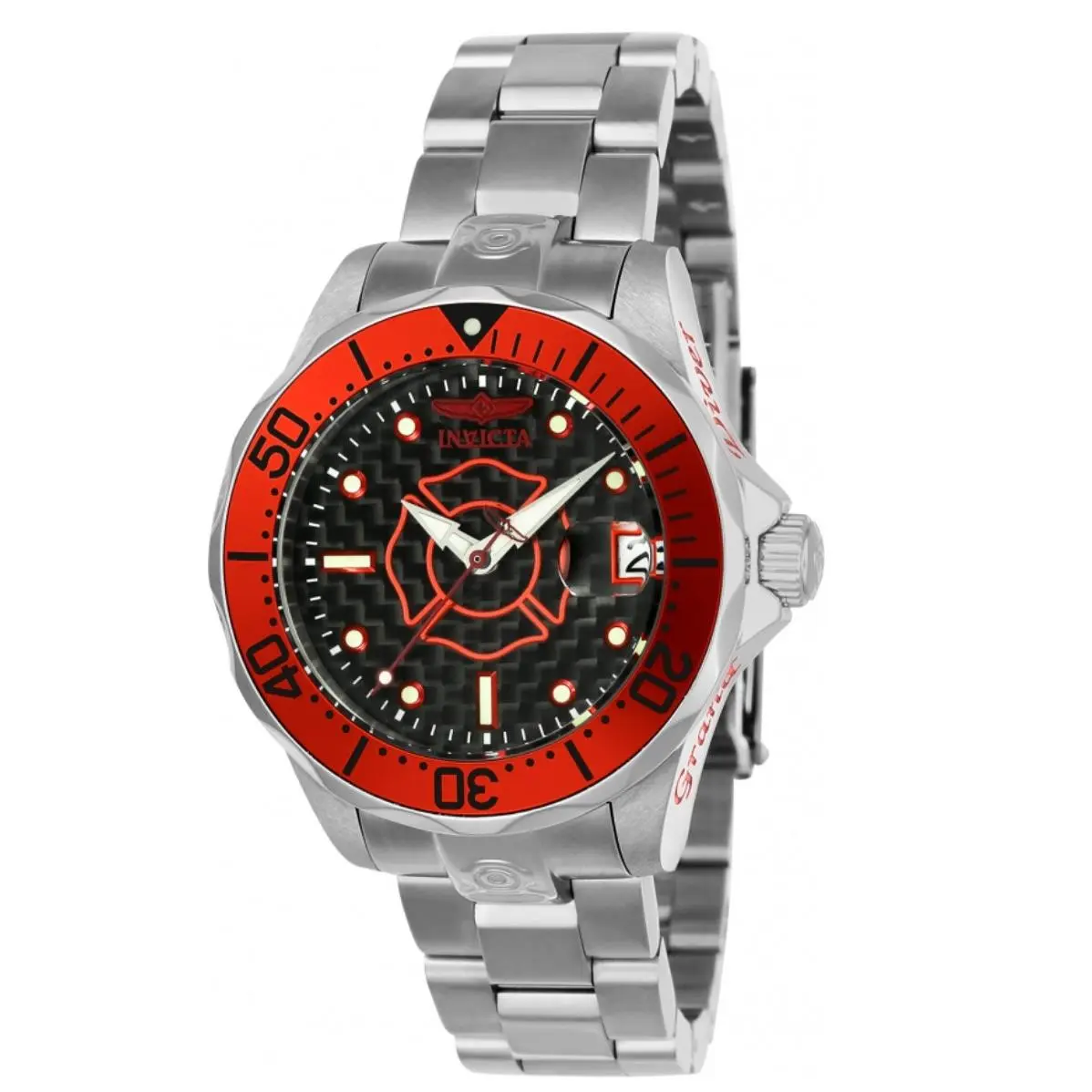 Invicta Pro Diver Automatic Fire First Responder Edition Ladies 38mm Watch 23150
