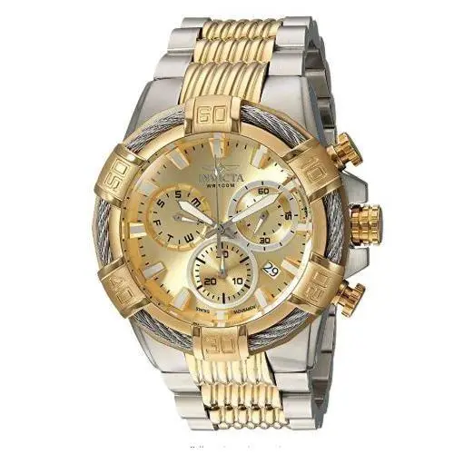 Invicta Men`s Bolt 25864 51mm Chronograph Two Tone Stainless Steel Swiss Watch