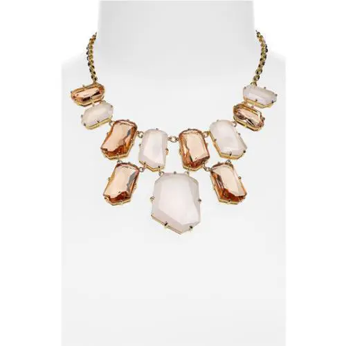 Kate Spade Bridal Statement Set IN Stone Necklace Earrings Set Pale Pink Blush