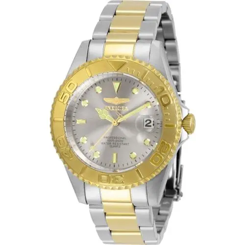 Men`s 29943 Pro Diver Quartz 3 Hand Grey Dial Watch by Invicta