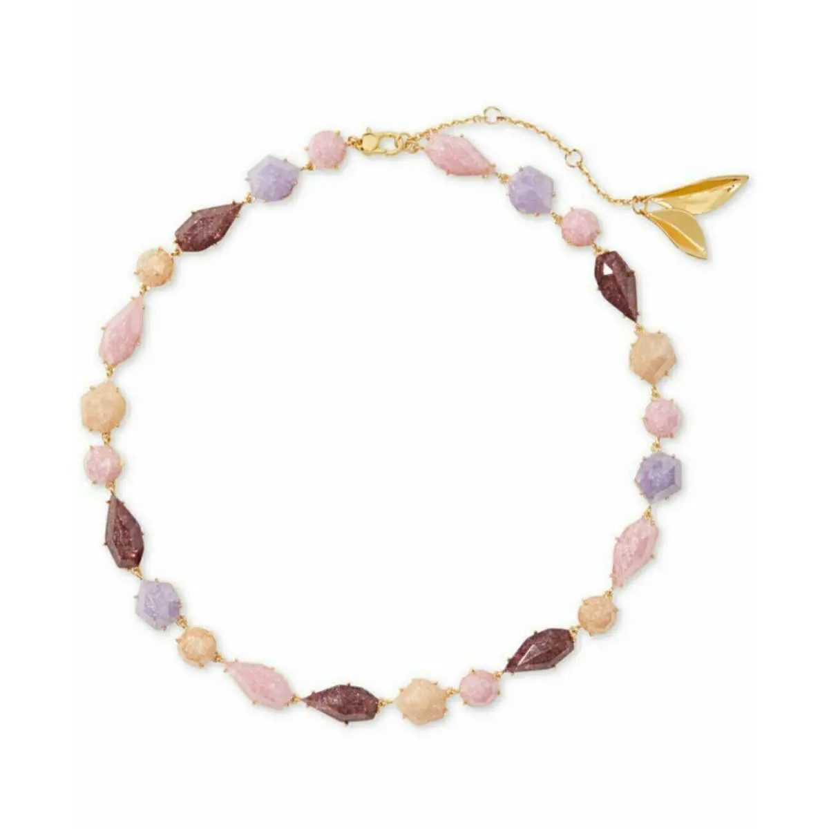 New  New York Gold Tone Multi Stone Collar Necklace 18 +3 Extender by Kate Spade