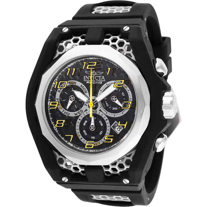 Invicta Racing Chronograph Quartz Black Dial Men`s Watch 47207