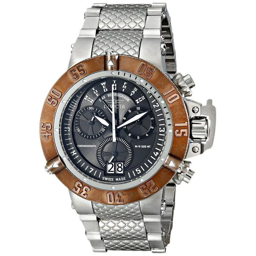 Invicta Men`s 17618 Subaqua Analog Display Swiss Quartz Silver Watch