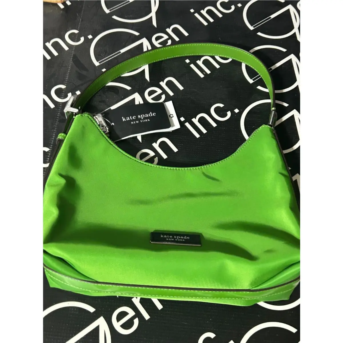 Kate Spade Sam Icon Ksnyl Nylon Small Shoulder Bag Green