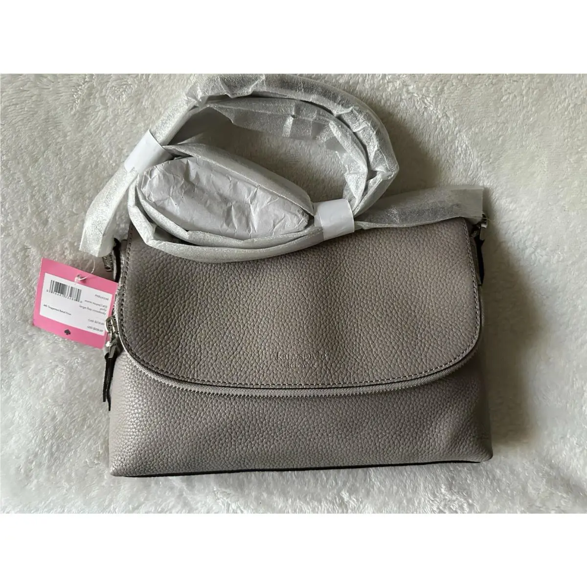 Kate Spade Warm Taupe Large Flap Crossbody Bag