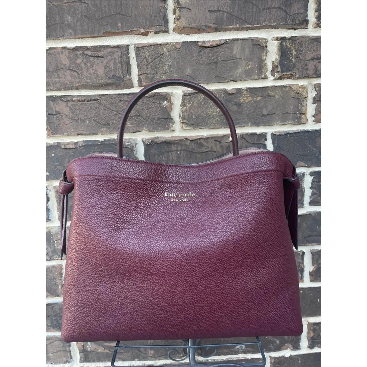 Kate Spade Knott Large Top-handle Bag Cordovan Burgundy