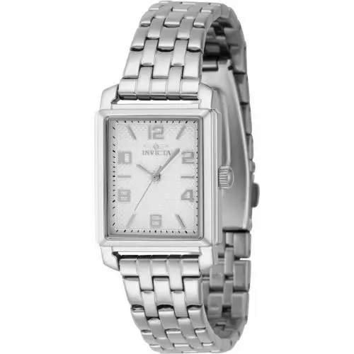 Invicta Vintage Quartz Silver Dial Ladies Watch 46662 - Dial: Silver-tone, Band: Silver-tone, Bezel: Silver-tone