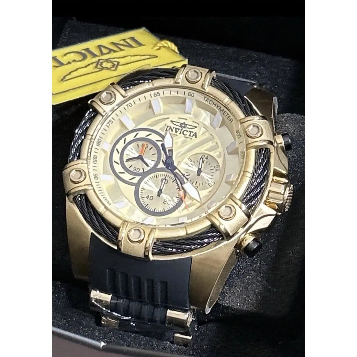 Invicta 25526 Bolt Mens Watch 52mm Stainless Steel Quartz