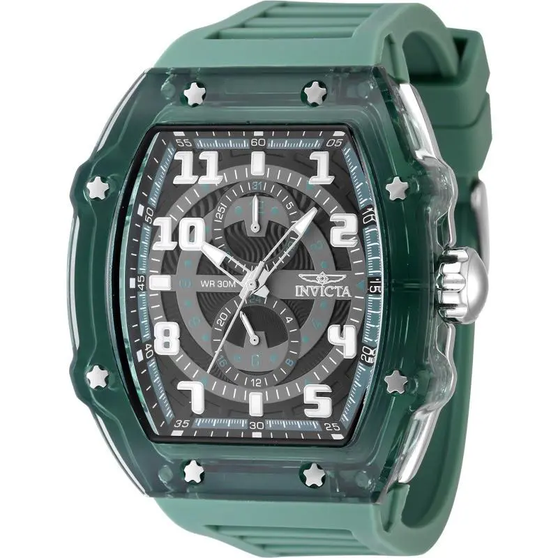 Invicta Men`s 48.5mm Racing Cyclone Quartz Chronograph Green Tone Watch