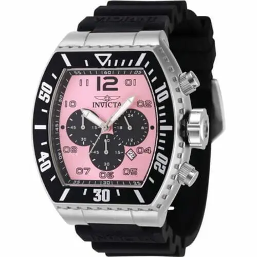 Invicta 47286 Men s Pro Diver Pink Black Dial Chronograph Watch