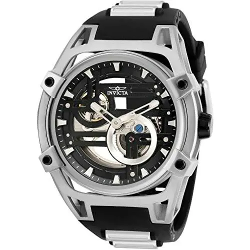 Invicta 32353 Akula Automatic Black Dial Silicone Strap Men`s Watch 195