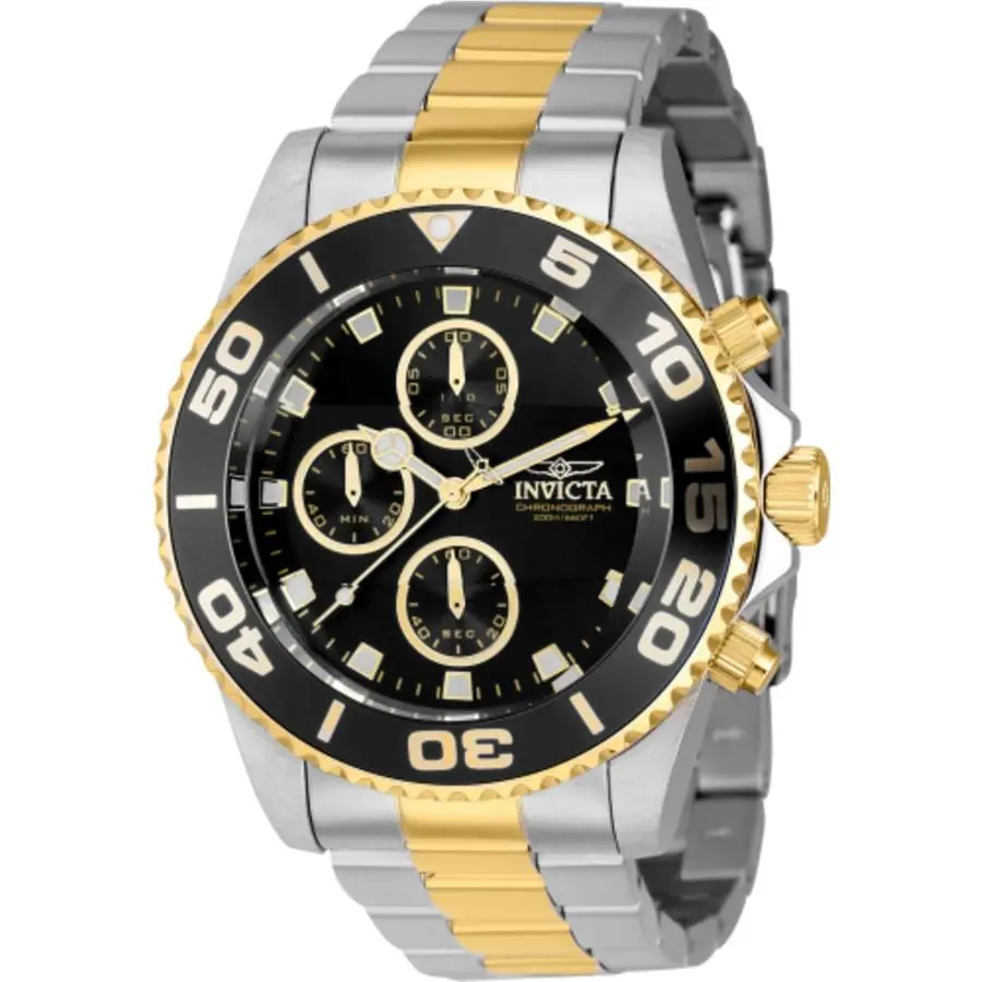 Pro Diver Chronograph Quartz Black Dial Men`s Watch 43407 by Invicta