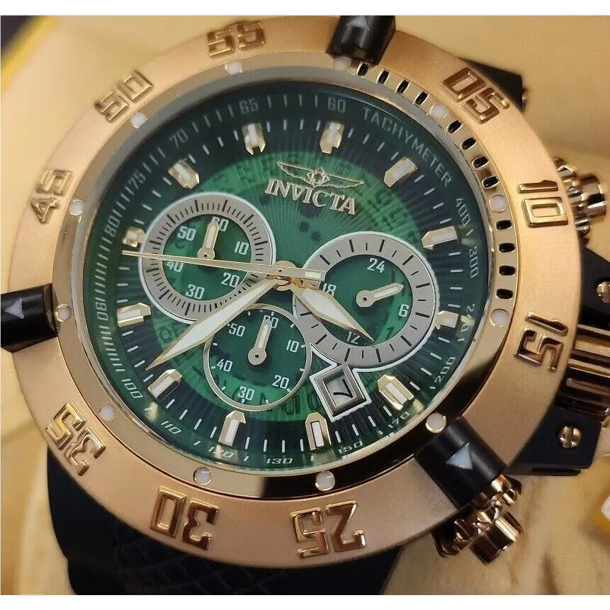 Invicta Men`s Subaqua Noma Iii Green Gold Dial Chronograph Quartz Watch 38999