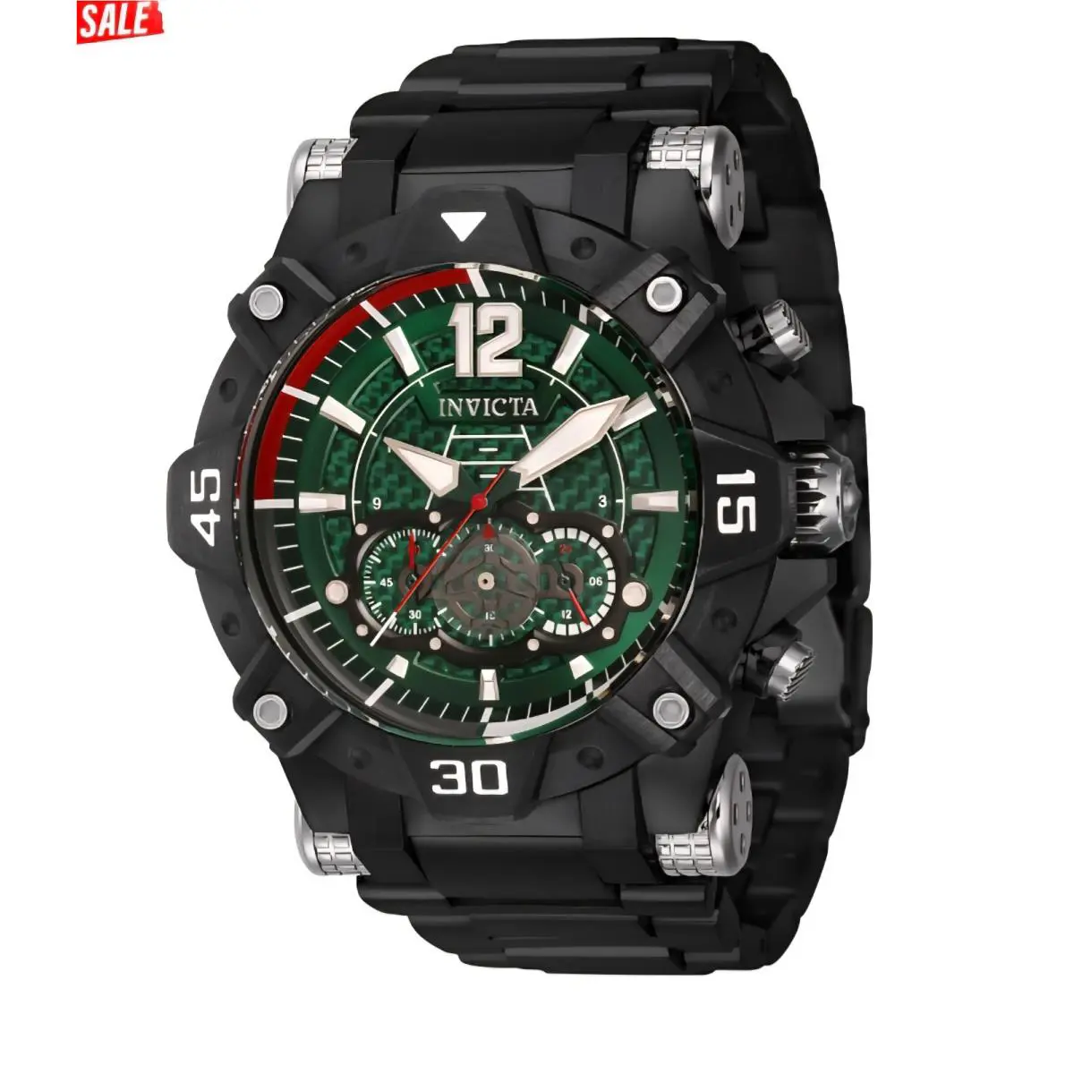 Invicta Aviator Men`s 52mm Chronograph Watch 40487 Black Green