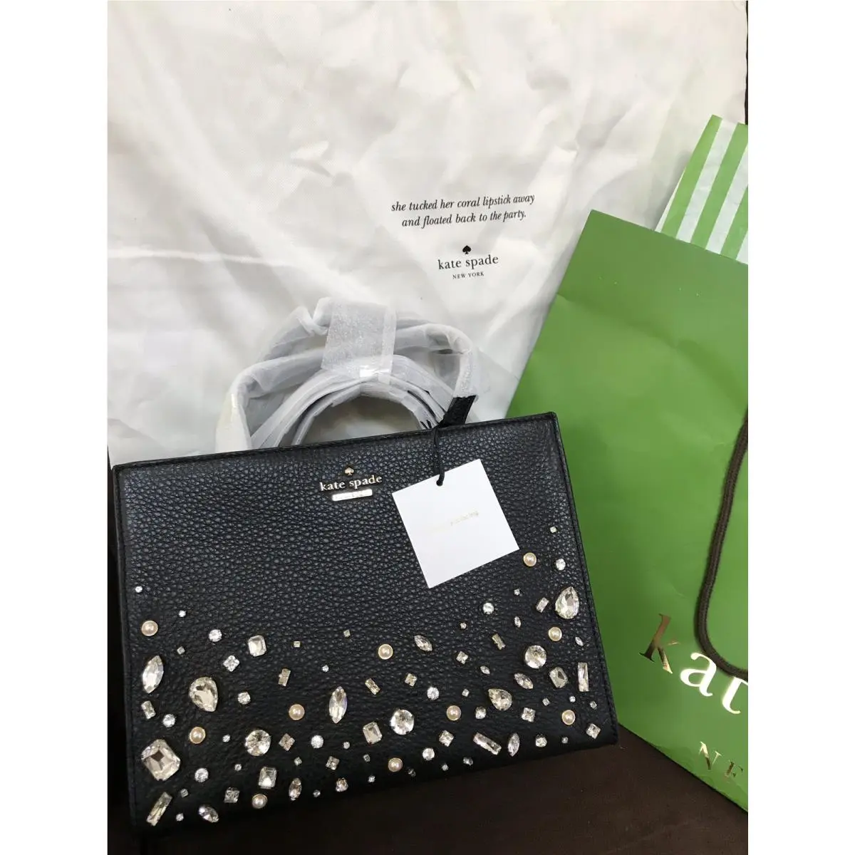 Kate Spade New York Crystal Rhinestone Adorned Hayes Street Luxe