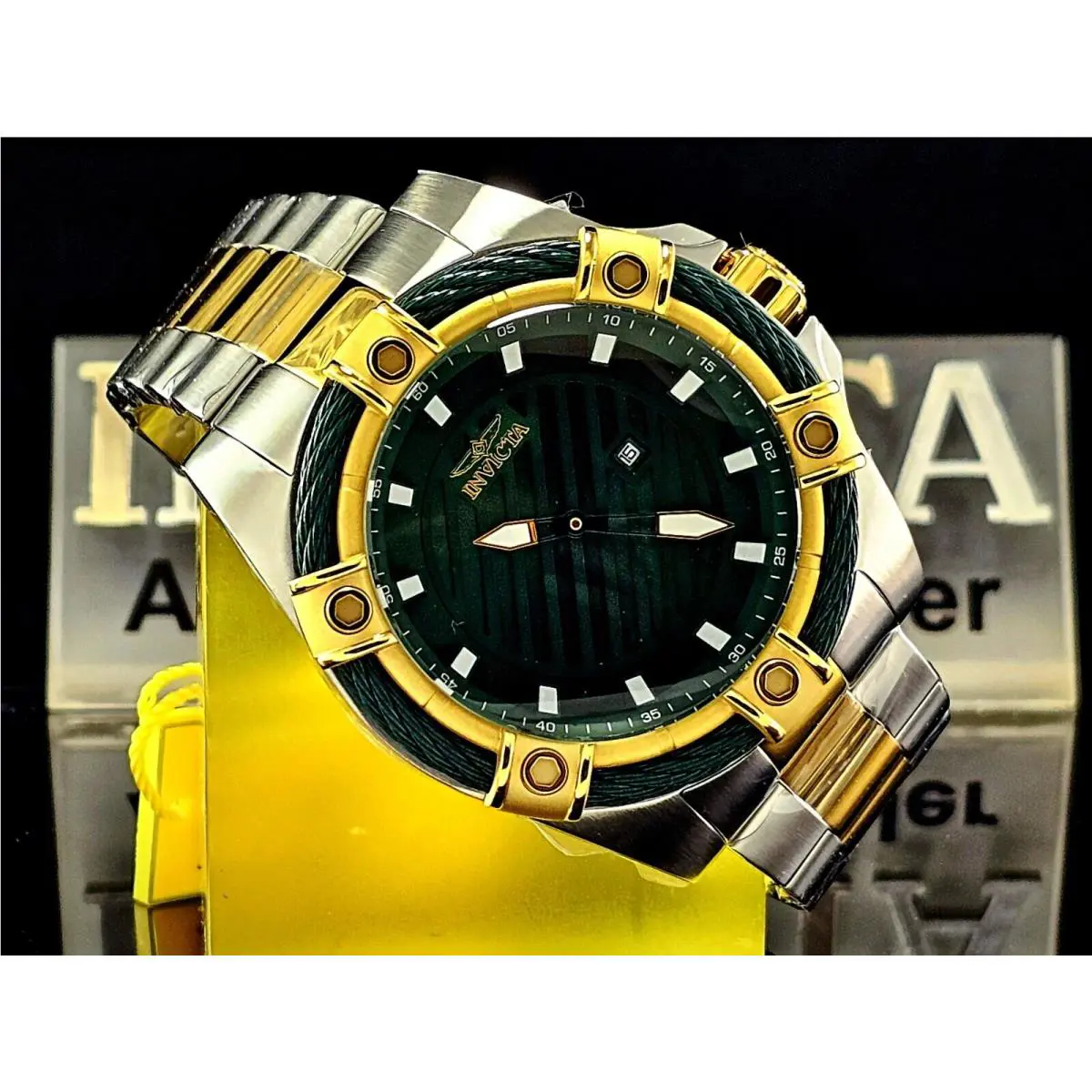 Invicta Men`s Bolt 52mm Blue Dial Stainless Steel Quartz Watch