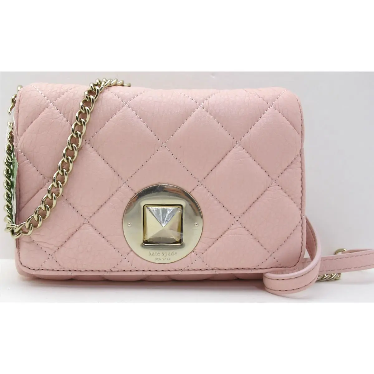 Kate Spade Quilt Leather Gold Coast Dove Shoulder Crossbody Balletslip Pink