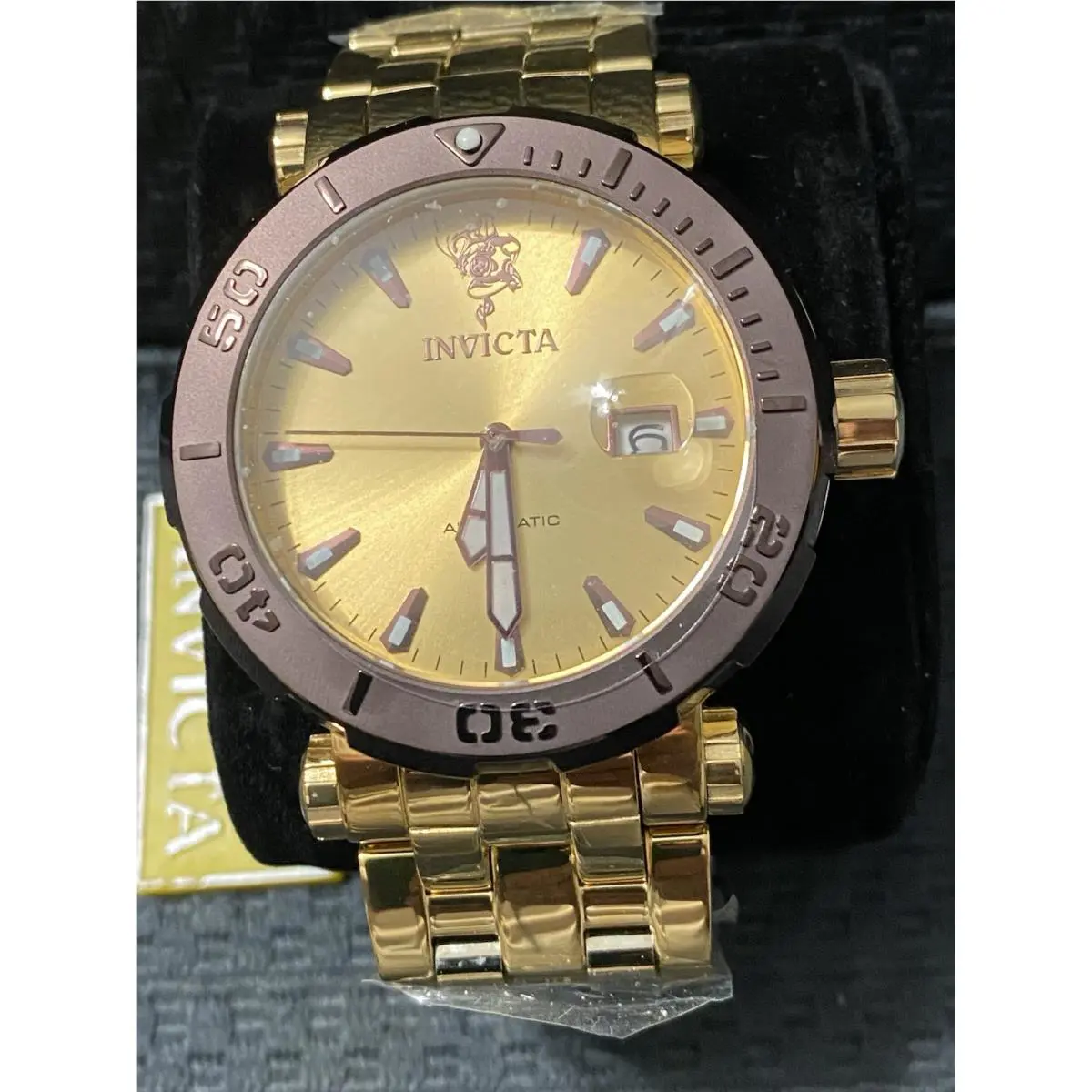 Invicta 48mm Sea Base Automatic Gold Number Limited Edition Watch Model 35643