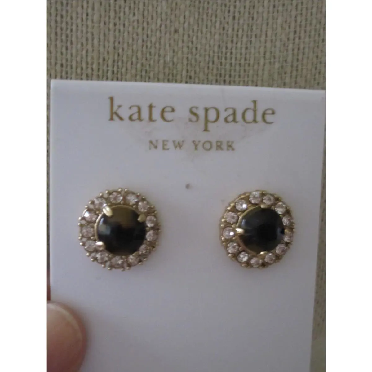 Capri Garden Pierced Stud Earrings-crystals/ Tortoise by Kate Spade