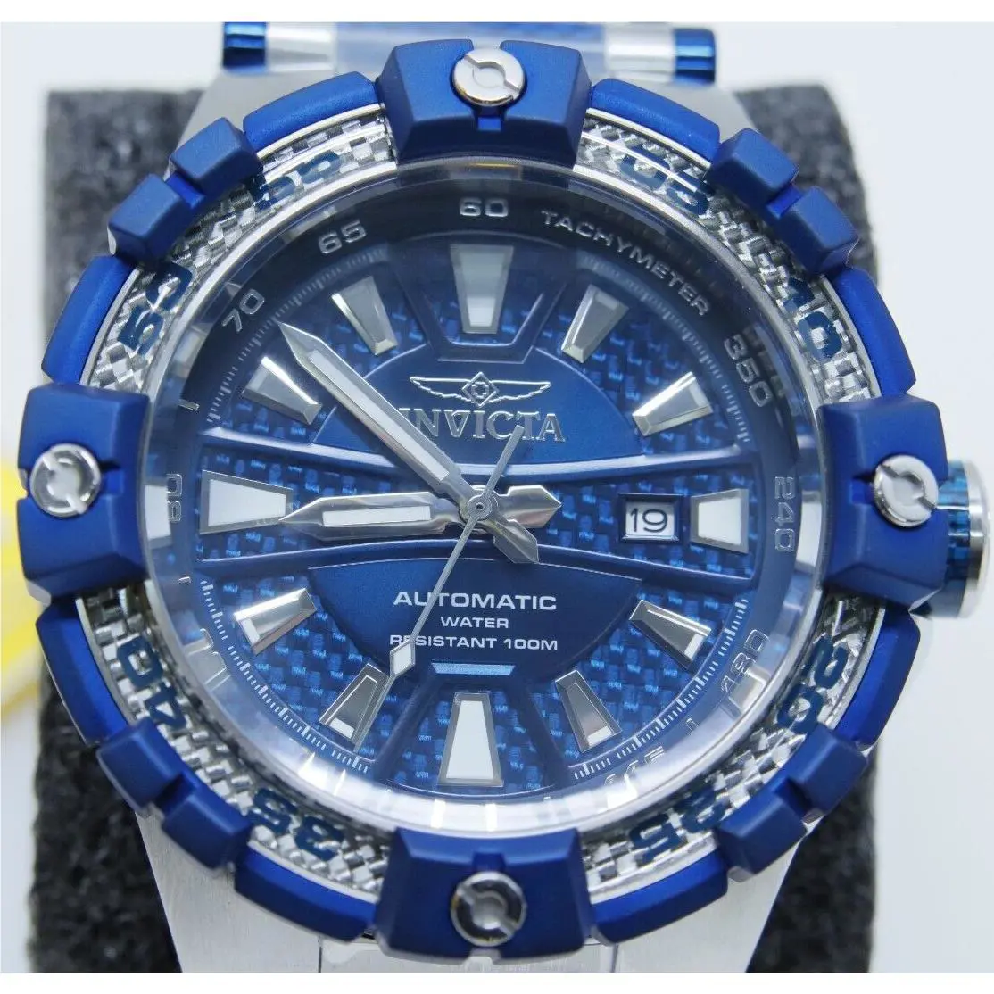 Invicta Bolt 54mm Automatic Glass Fiber Dial Bracelet Watch with 3-DC