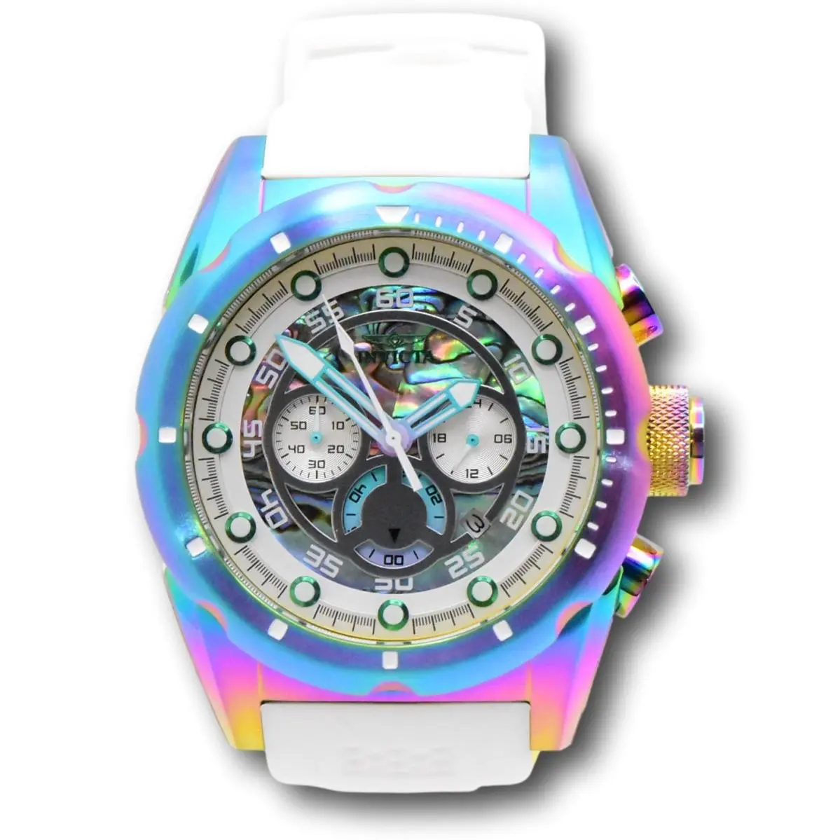Invicta Speedway Iridescent Men`s 50mm Rainbow Dial Chronograph Watch 41561
