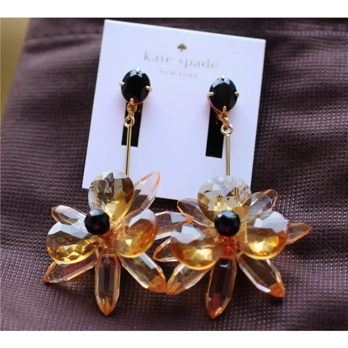 Blooming Brilliant Huge Long Flower Drop Earrings-neutral Peach by Kate Spade