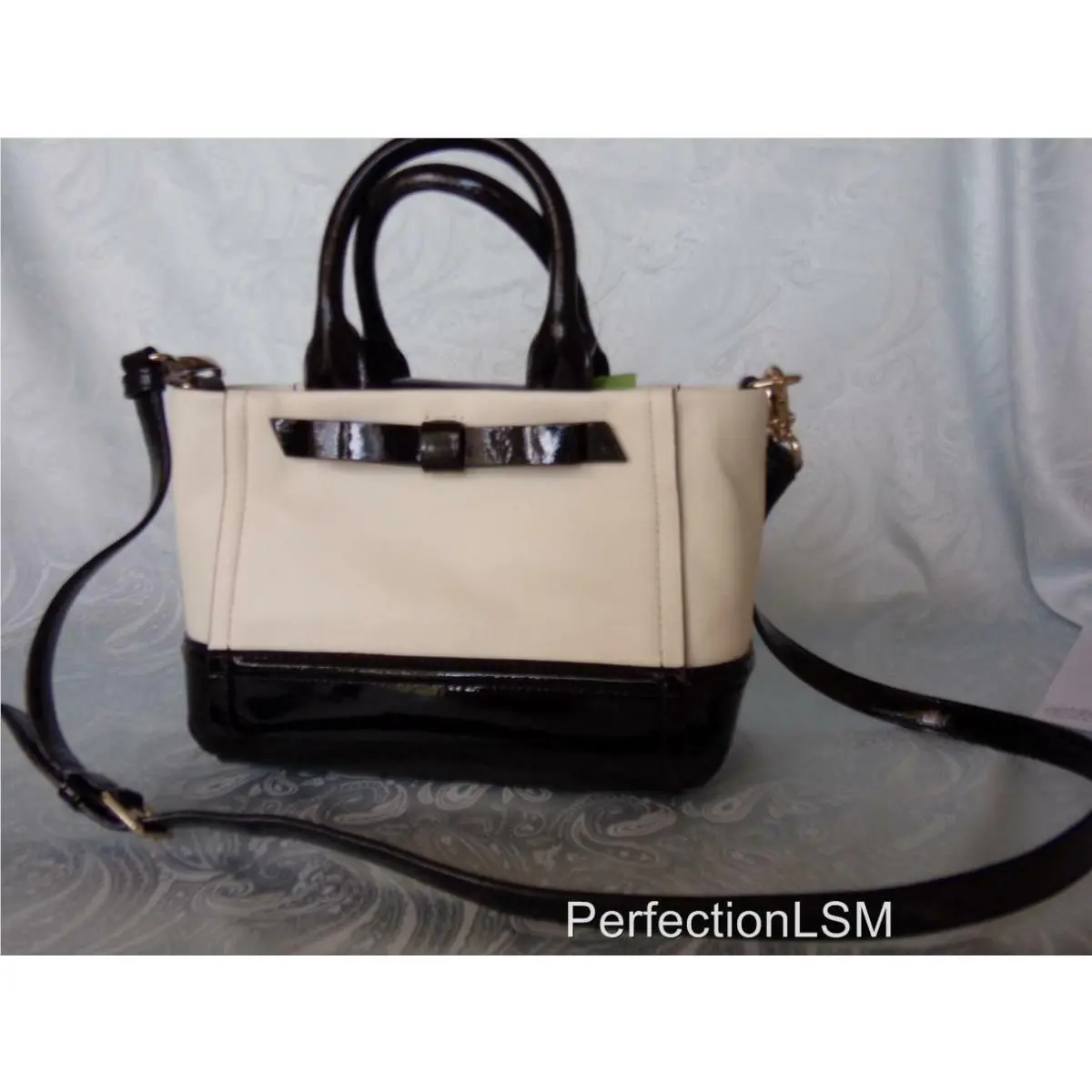 Kate Spade Chelsea Park Gigi Satchel/shoulder/crossbody in Blk Patent Bone
