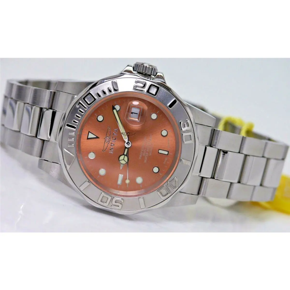 Invicta 2156 Pro Diver Swiss Quartz Copper Dial Steel Analog Watch