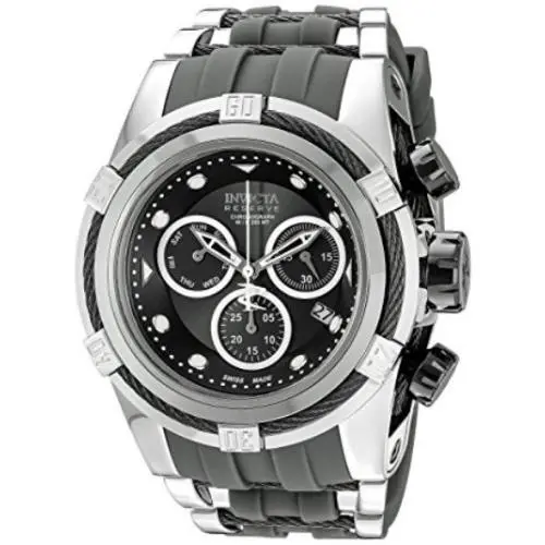 Invicta 16243 Men`s Bolt Swiss Quartz Stainless Steel Polyurethane Grey Watch
