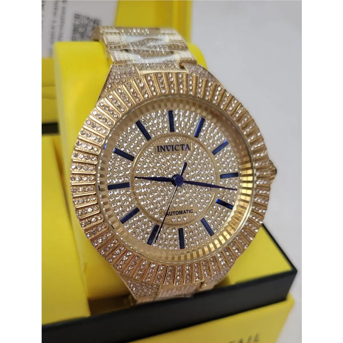 Invicta Specialty Pave Crystal Automatic Men`s Watch - 54mm Gold 34587