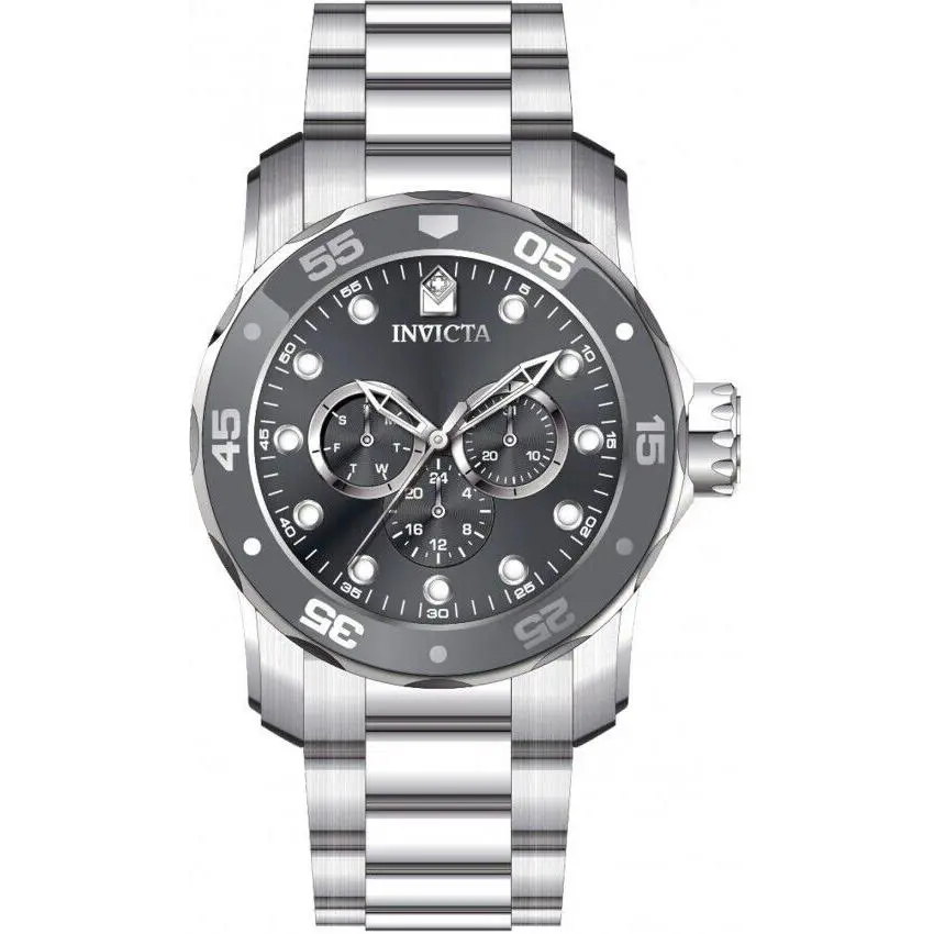 Invicta Men 48mm Pro Diver Scuba Chronograph Blue Dial 18k Grey/silver SS Watch