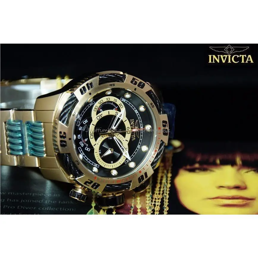 Invicta 50mm Speedway Viper Gen Iii Chronograph 18K GT Stainless Steel Watch