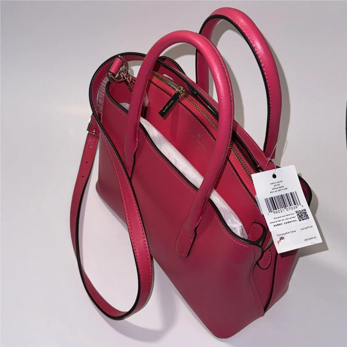 Kate Spade New York Crossbody Rory Saffiano Medium Satchel Purse Handbag