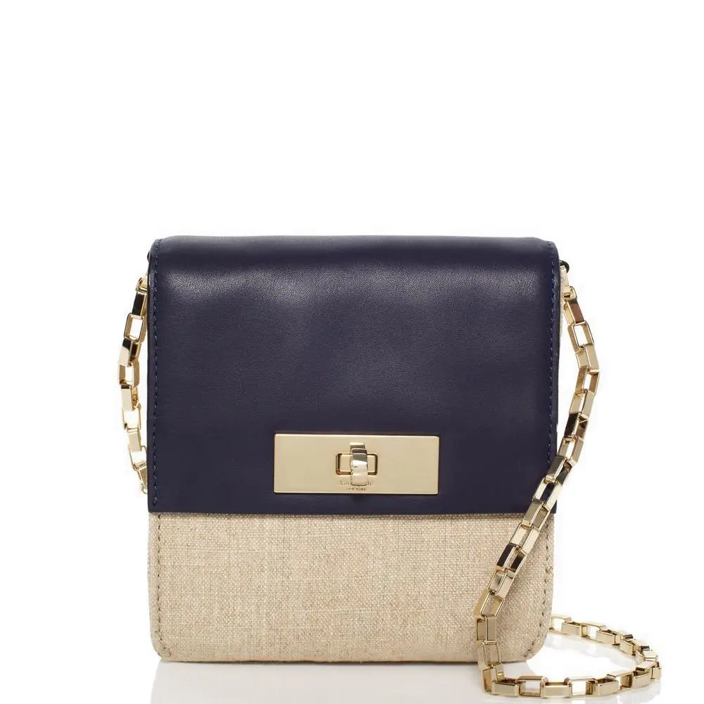 Kate Spade York Lincoln Square Fabric/leather Shane Bag- Navy/natural