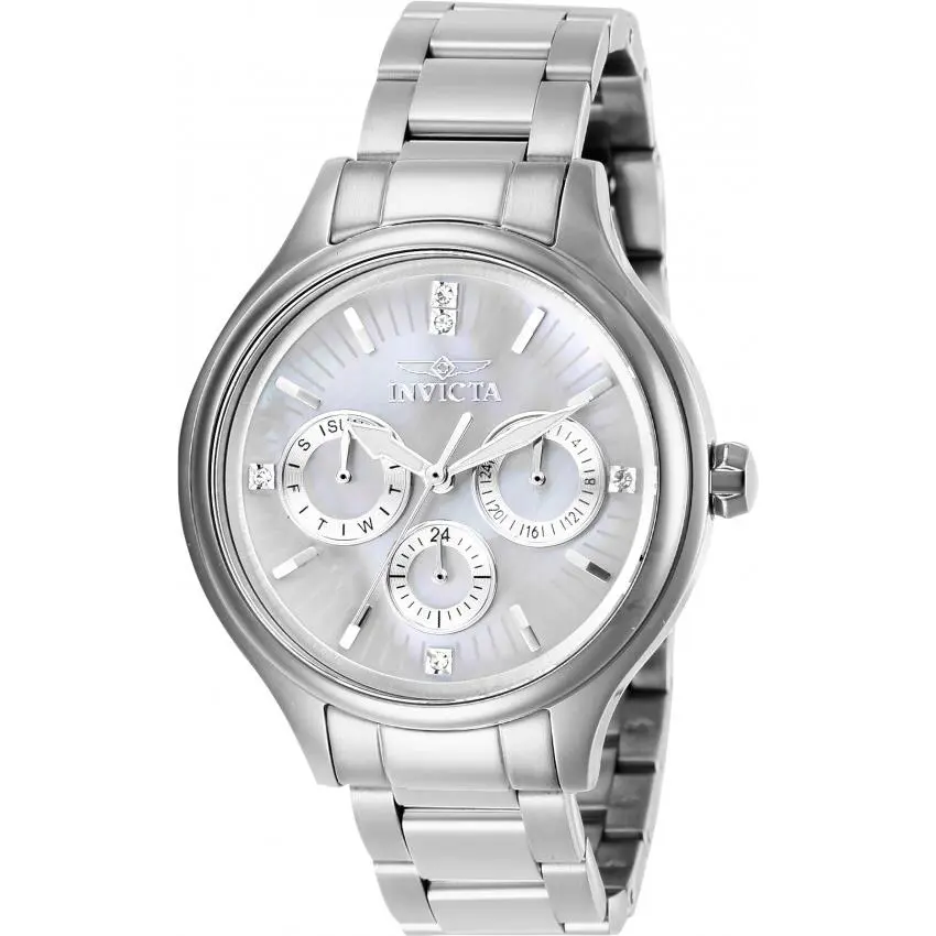 Invicta 28656 Angel Lady White Dial Stainless Steel Multi-function Women`s Watch