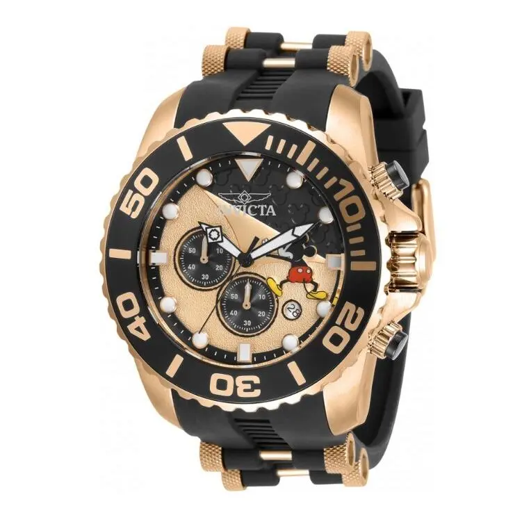 Invicta Disney Men 50mm Limited Edition Rose Gold Mickey Chronograph Watch 32475